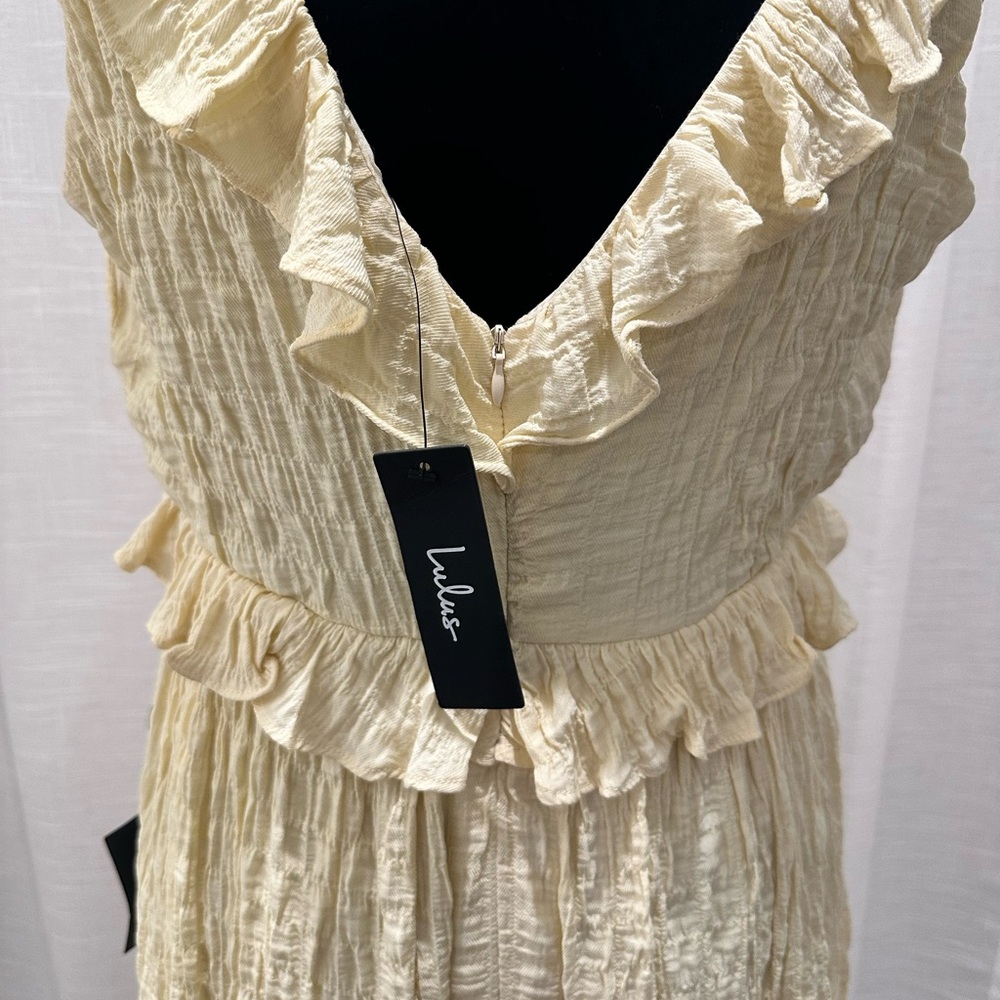 Lulu's Yellow Ruffle Mini Dress - Picture 8 of 12